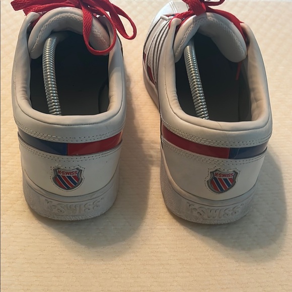 K-Swiss White Sneakers with Red and Blue Accents - Picture 5 of 7